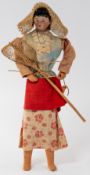 Toys/Collectables: a French bisque headed doll, probably late 19th century, dressed as a fisherwoman