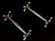 The Denis Lacy Hulbert Collection: Silver; a boxed pair of knife rests by Cooper Bros, Sheffield 193