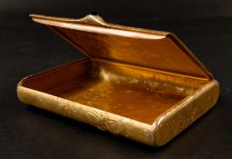 Objects Of Vertu: a Russian yellow metal cigarette case by Karl Bok, 56 Kokoshniks (testing as 14ct 
