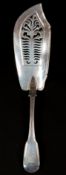 The Denis Lacy Hulbert Collection: Silver; a Victorian fiddle and thread pattern pierced fish slice 