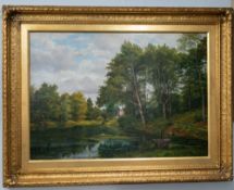 Artwork: Frank Turner, late 19th century English School- Waggoners Wells, oil on canvas, indistinctl