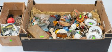 Decorative Arts: a tortoiseshell pin box, 7cm; a box of Williams Bros Direct Supply tokens of variou