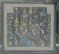 * Artwork: Julian Trevelyan (1910-1988); Christ's College Cambridge, lithograph, numbered 28/70, sig