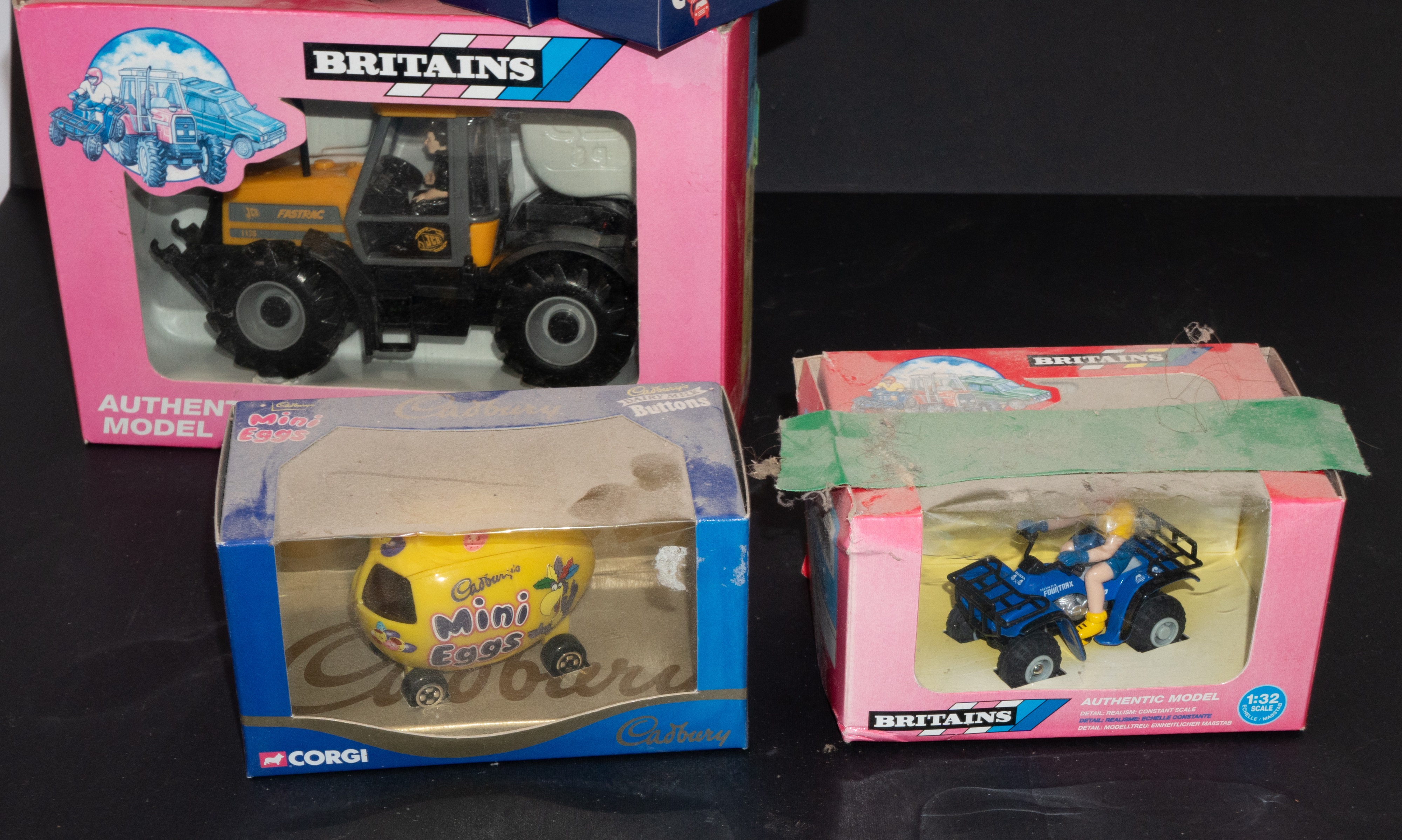 Toys: a Britains JCB Fastrac, number 9440, a Britains Honda Fourtrax 300, and five 1980s Corgi minia - Image 4 of 5