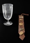 Railwayana: a GWR Refreshments Dept single stemmed glass, engraved with the crest of the railway, 13