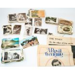 Postcards: an early 20th century collection of real photographic cards of actresses, together with a