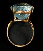 Jewellery: an unmarked yellow metal ring, testing as 18ct gold, set with a single modified brilliant