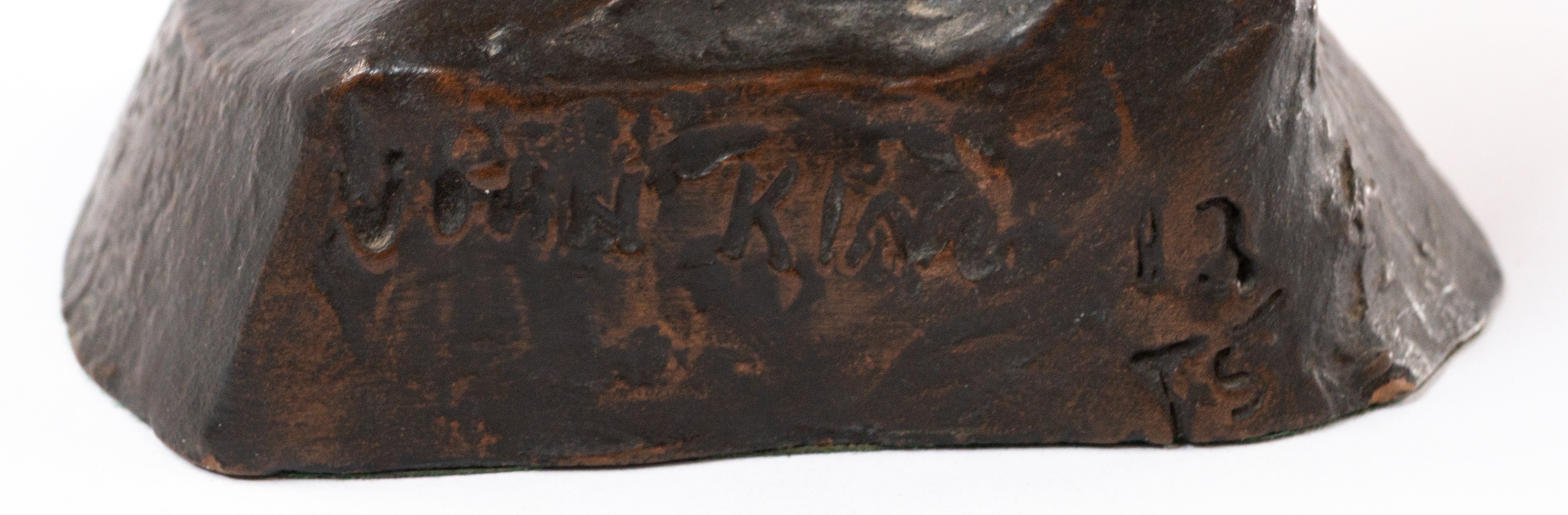 Decorative Arts: a bronzed horse head sculpture by John King, limited edition number 12/15, 14.5cm. - Image 4 of 4