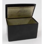 Decorative Arts: a late 19th century Russian papier mache rectangular tea caddy, possibly Vishnyakov