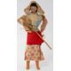 Toys/Collectables: a French bisque headed doll, probably late 19th century, dressed as a fisherwoman - Image 1 of 2