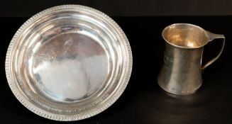 The Denis Lacy Hulbert Collection: Silver; a waisted christening mug by the Haseler Brothers, Cheste
