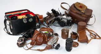 Scientific: a Praktica MTL3 camera, a number of lenses for various cameras including Pentax, an Accu
