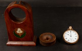 Watches: a 9ct gold cased open faced Waltham pocket watch, Birmingham 1925, 48mm diameter, gross wei