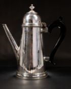 The Denis Lacy Hulbert Collection: Silver; an early 18th century style Britannia silver coffee pot, 
