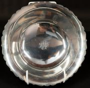 The Denis Lacy Hulbert Collection: Silver; a white metal bowl by Tiffany & Co, of lotus form and