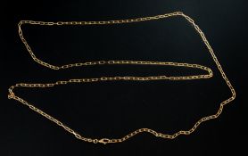 Jewellery: a yellow metal open link necklace, marked 'RDLC' to the clasp and '750', testing as 18ct 