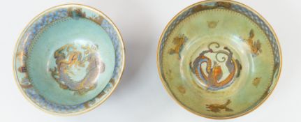 Ceramics: an early 20th century Wedgwood dragon lustre bowl, code Z4829, designed by Daisy Makeig Jo