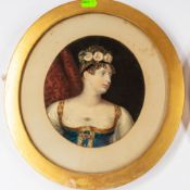 After George Dawe, RA, British 1781-1829- Two Portraits: Portrait of Princess Charlotte Augusta of W
