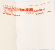 Autographs: 'Best Wishes to Rikki, George Best', on Manchester United headed stationery, 21cm by 18c