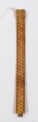 Jewellery: an Argentinian yellow metal mesh bracelet, marked 750 and testing as 18ct gold, a tight h