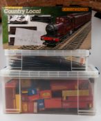 Toys: a Hornby OO gauge 'Country Local' electric train set, plus a large quantity of track and OO ga