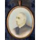 Decorative Arts: a late Victorian watercolour on ivory portrait miniature of a gentleman, in gilt me - Image 2 of 3