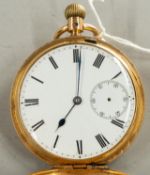 Watches: an 18ct gold full hunter pocket watch bearing the inscription 'Presented to Mr J. Hayward b