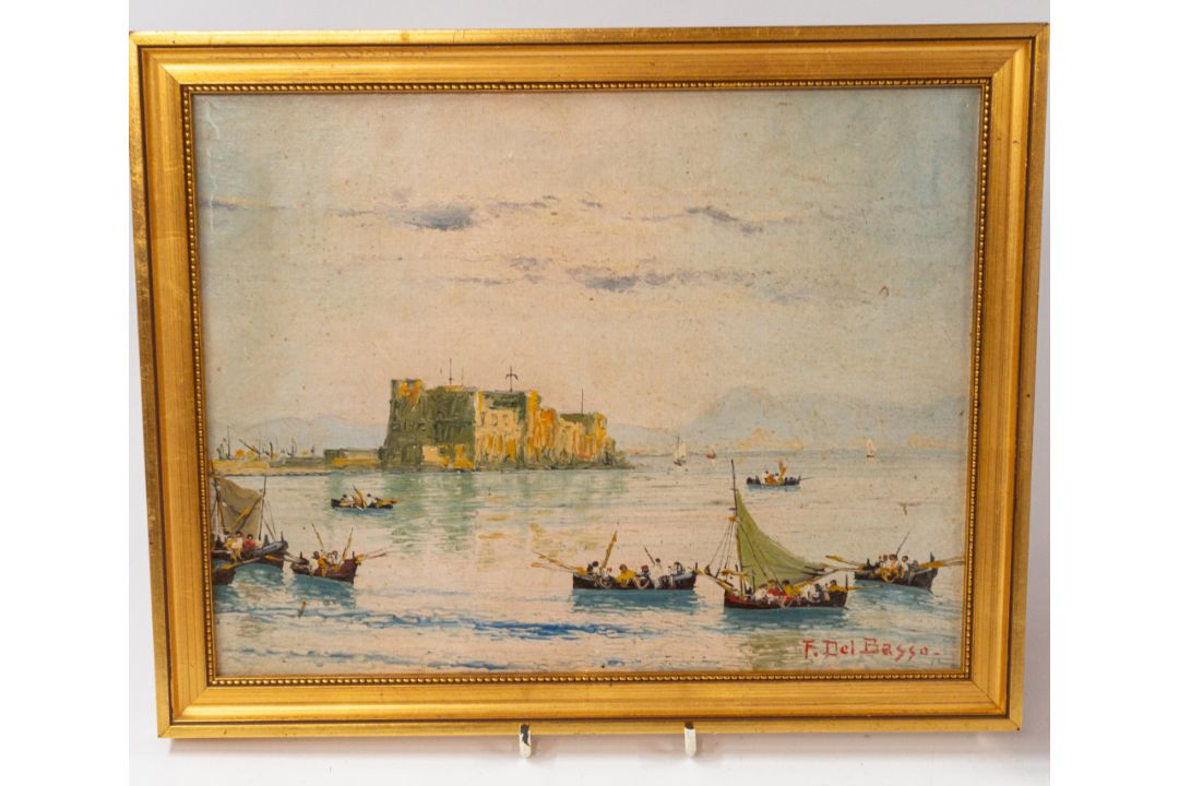 Frances H McKay (American, 1880-1969) Boats in a harbour Signed 'F. H. McKay' bottom left, oil on ca - Image 2 of 6