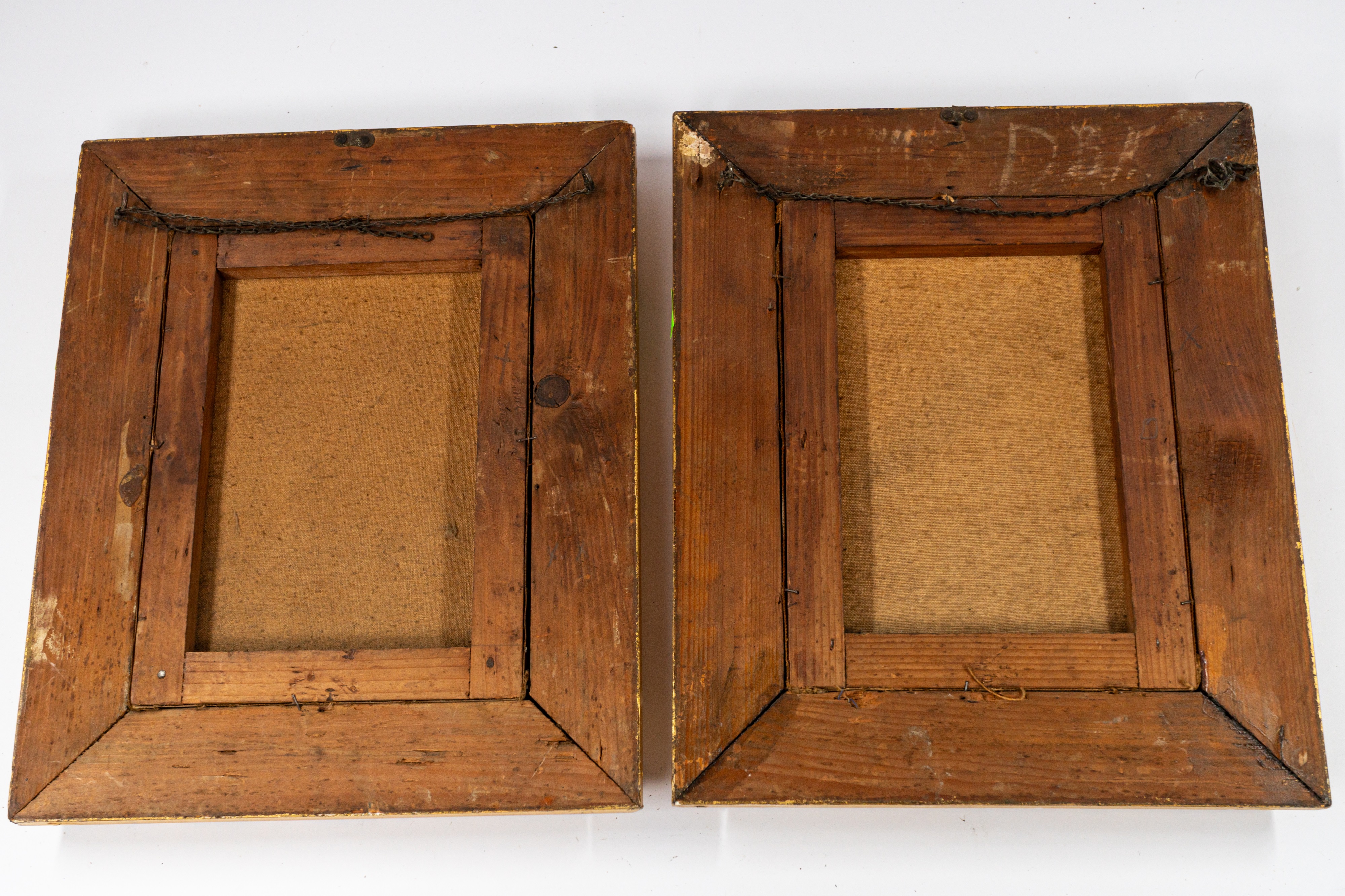 Artwork: a group of two pairs of oleographs, one pair a military gentleman and his wife, the other a - Image 5 of 9