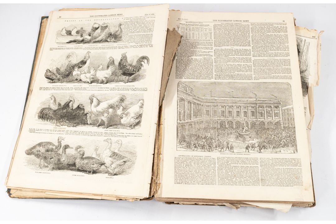 Books: The Illustrated London News, Jan-June 1854, poor condition. - Image 2 of 5