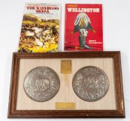 Medals: Battle of Waterloo, silver electrotypes of both sides of the proposed medal by Benedetto Pis