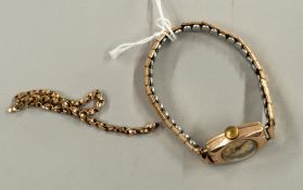 Watches: a 9ct gold cased ladies wristwatch by Verity, on expanding plated strap, together with a br