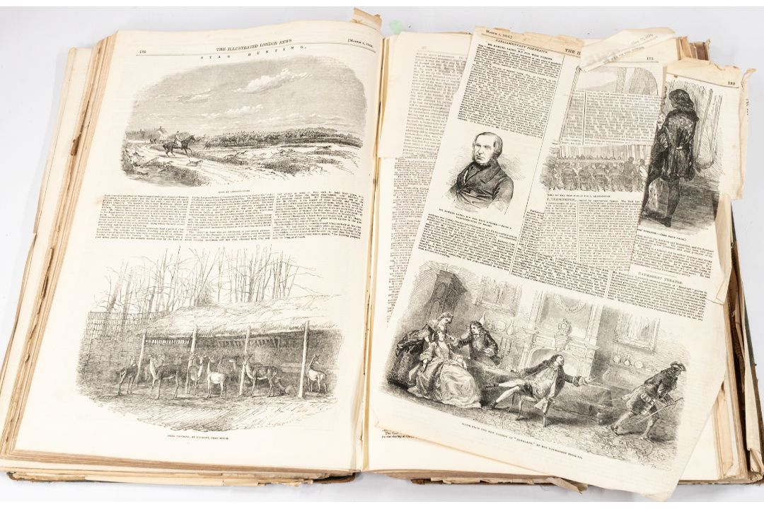 Books: The Illustrated London News, Jan-June 1854, poor condition. - Image 3 of 5