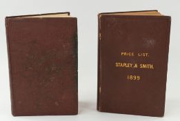 Books: Two price lists for Stapley & Smith, London EC, 1888 and 1899, covering all aspects of ladies