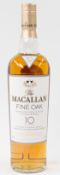 Whisky: Macallan Fine Oak Single Malt Scotch Whisky, 10 years old, 700ml.