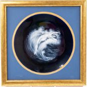 Ceramics: 'The Wave', a pate sur pate plate painted by Thomas Bolt, a loosely draped female nude iss