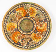 Ceramics: a Crown Ducal Byzantine pattern charger by Charlotte Rhead, with tube lined decoration emp