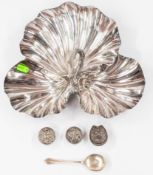 Silver & Plate: three silver patch boxes, various dates and patterns, largest 4.2cm long, togeth
