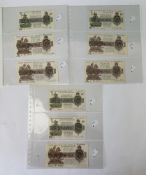 Banknotes: Nine Treasury Notes, First issue, Warren Fisher, 10/- 30, September 1919, E/90 384677, EP