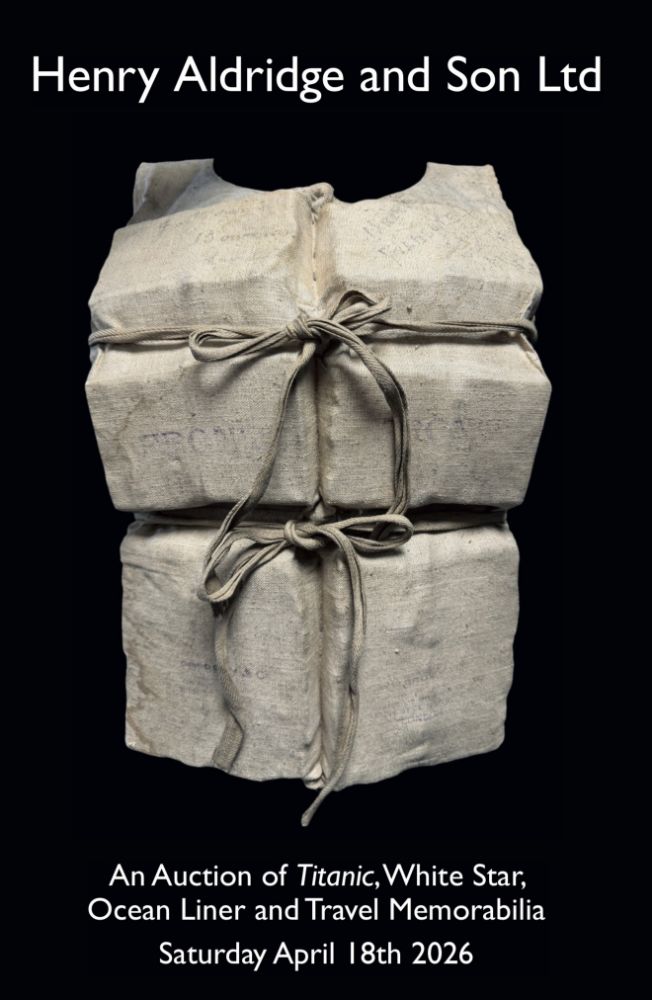 Auction of Titanic, White Star, Transport and Icons of the 20th Century.
