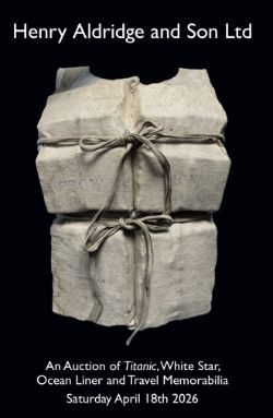 Auction of Titanic, White Star, Transport and Icons of the 20th Century.