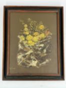 * Orhan Peker (Turkish, 1927-1978) Still life of flowers in a pot, 1970Signed bottom left Oil on can
