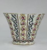 Ceramics: a Continental porcelain Sèvres-style vase, 19th century, of vase hollandais form, painted 