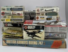 Toys and Games: Airfix Models, 26 models all sizes to include Wellington Bomber, Spitfires, Messersc