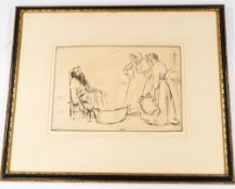 Pictures: Edmund Blampied (Jersey, 1886-1966) The Sick Man Etching Signed in pencil 21.3cm x 30.4cmP