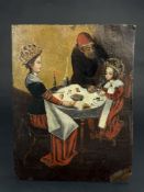 A double-sided icon, probably 2nd half 18th century, oil on copper, one side with a version of the B