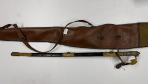 A late 19th century Royal Navy sword, of the 1846 pattern sabre design, with shagreen handle, brass 