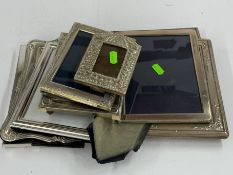 Silver: a rectangular picture frame, Dublin 1998, with Celtic style decoration to the corners, 25cm;
