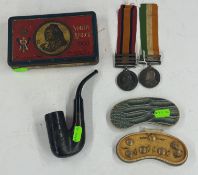 Militaria: the Queens South Africa medal with three bars; Johannesburg, Orange Free State and Cape C