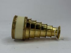 Scientific: a 19th century six draw monocular spyglass by Dollond of London, with ivory body and in 